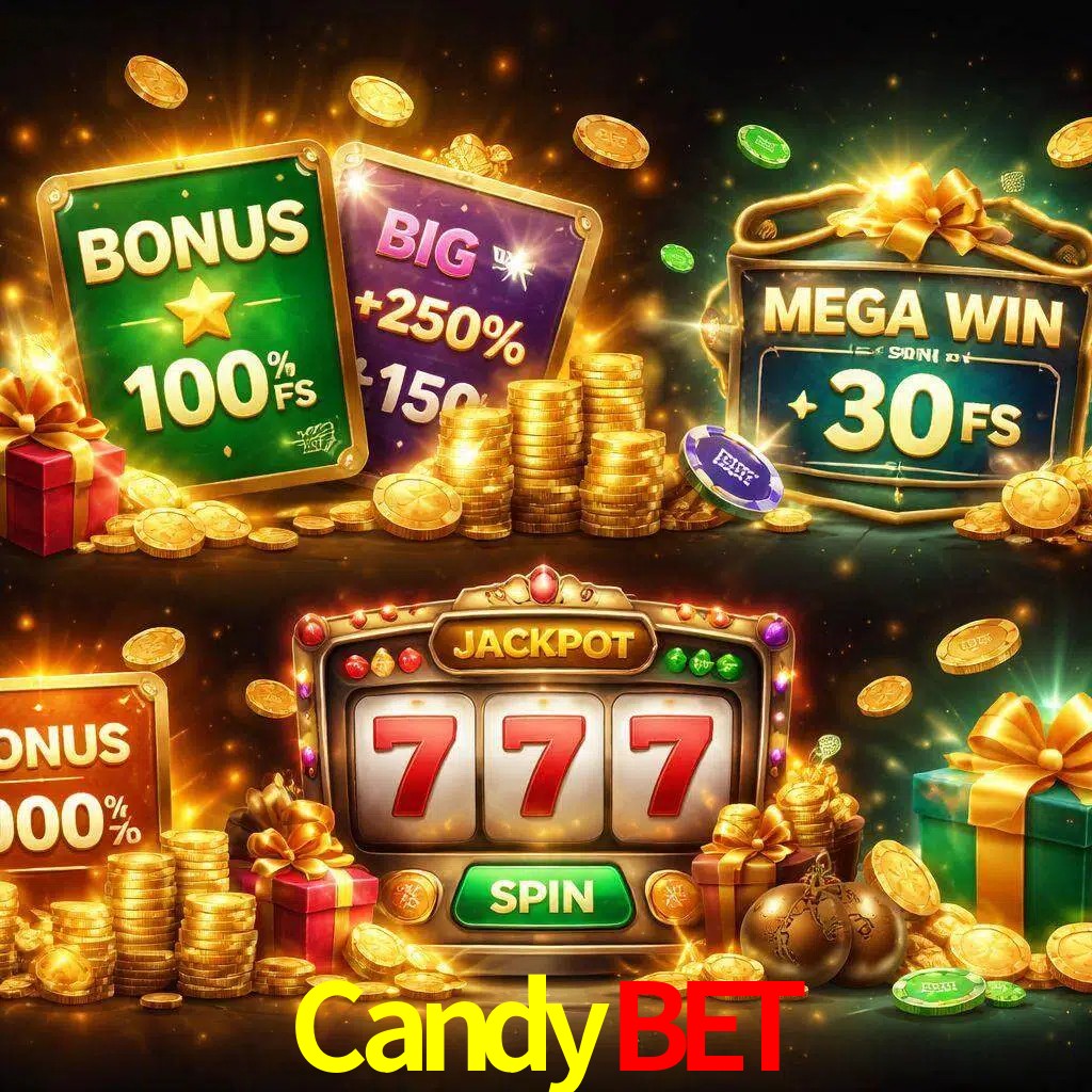 Tipos de bonos CandyBet incluyendo recompensas de bienvenida y promociones continuas