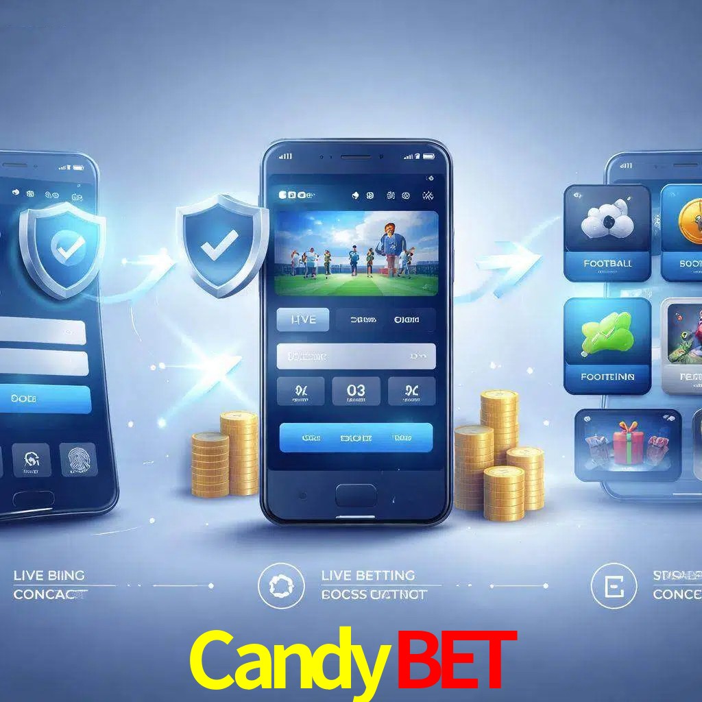 Pasos de acceso a la app CandyBet en pantalla de teléfono móvil